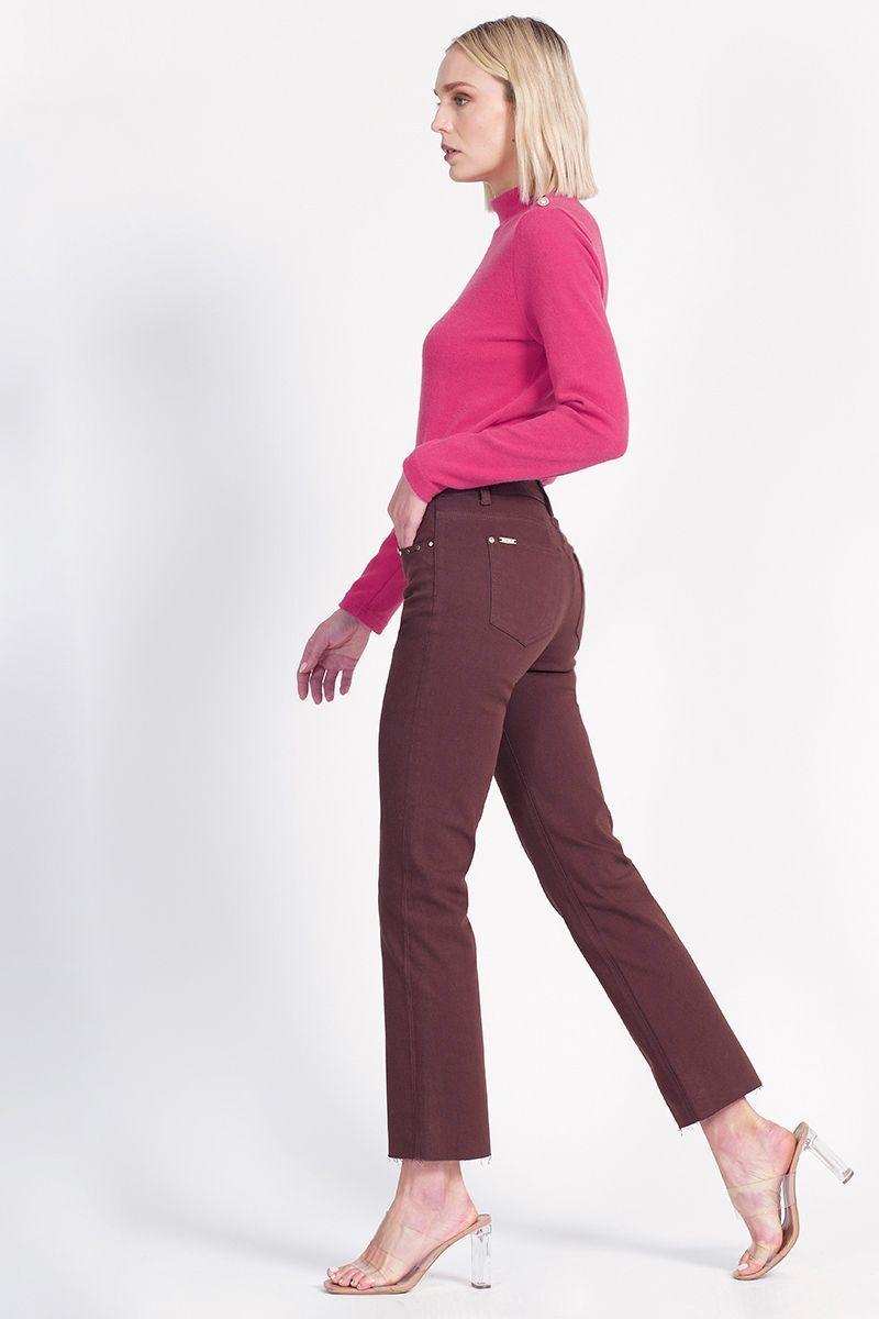 Jeans Recto Tachas Café Liola-1