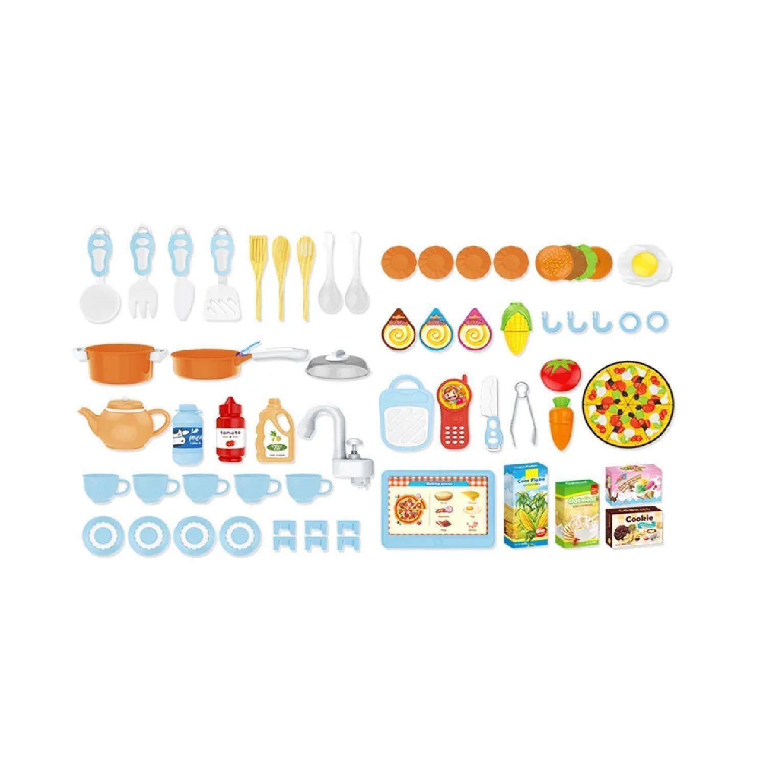 Cocina infantil y didáctica 65 accesorios 100 cm  -4
