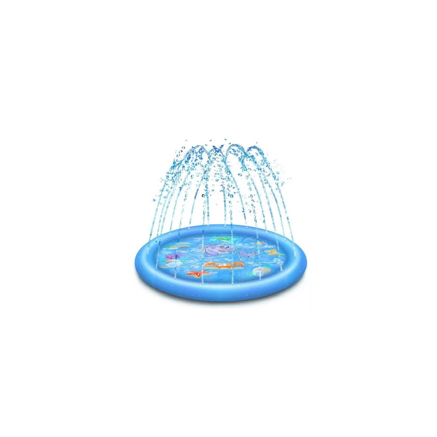 Piscina niños tipo fuente color azul 170 cm-0