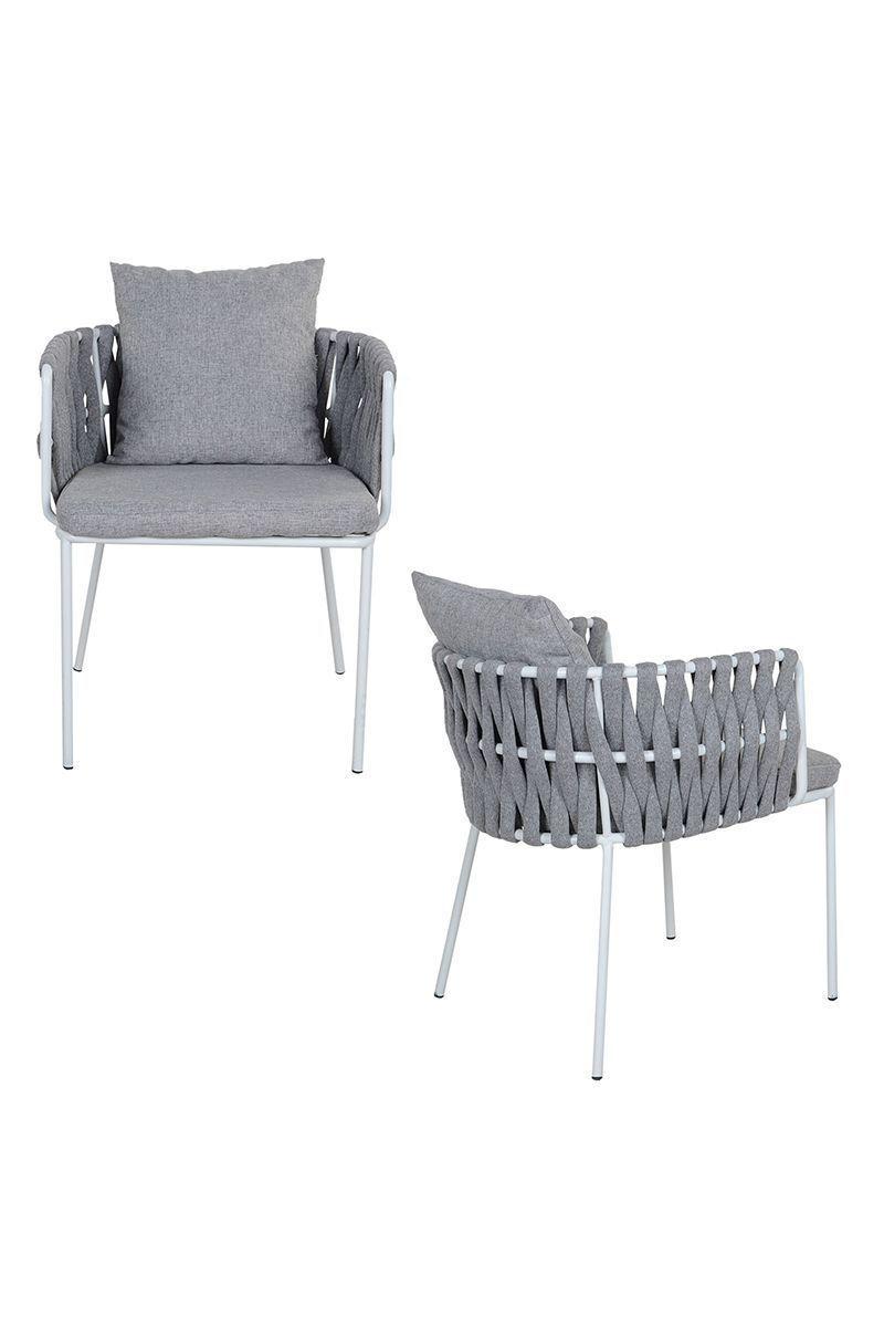 Pack 2 Sillas de Terraza Macramé Gris-3