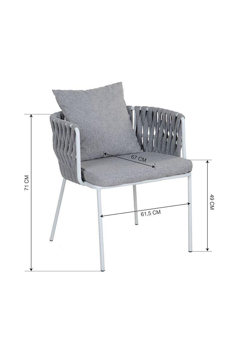 Pack 2 Sillas de Terraza Macramé Gris-2