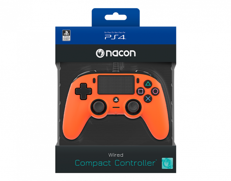 Joystick Wired Compact Controller PS4 Naranja-4