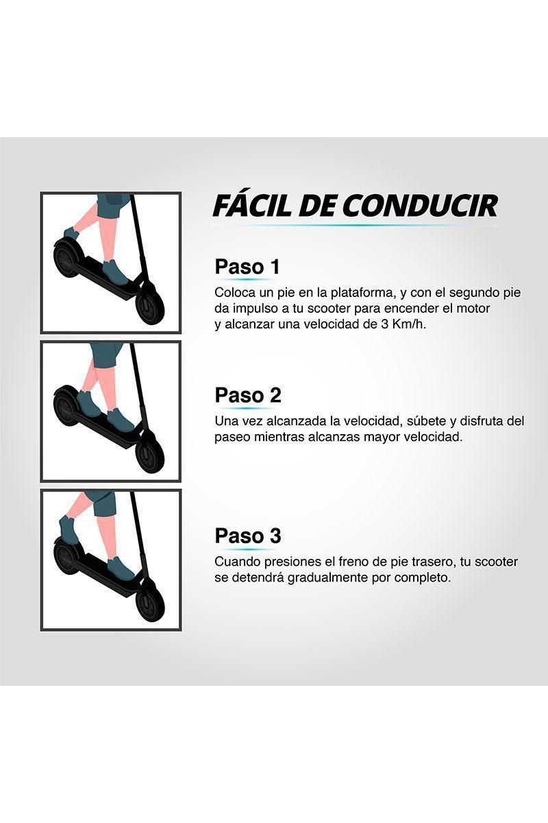 Scooter Eléctrico Plegable 15 Km Go Fun Negro-4