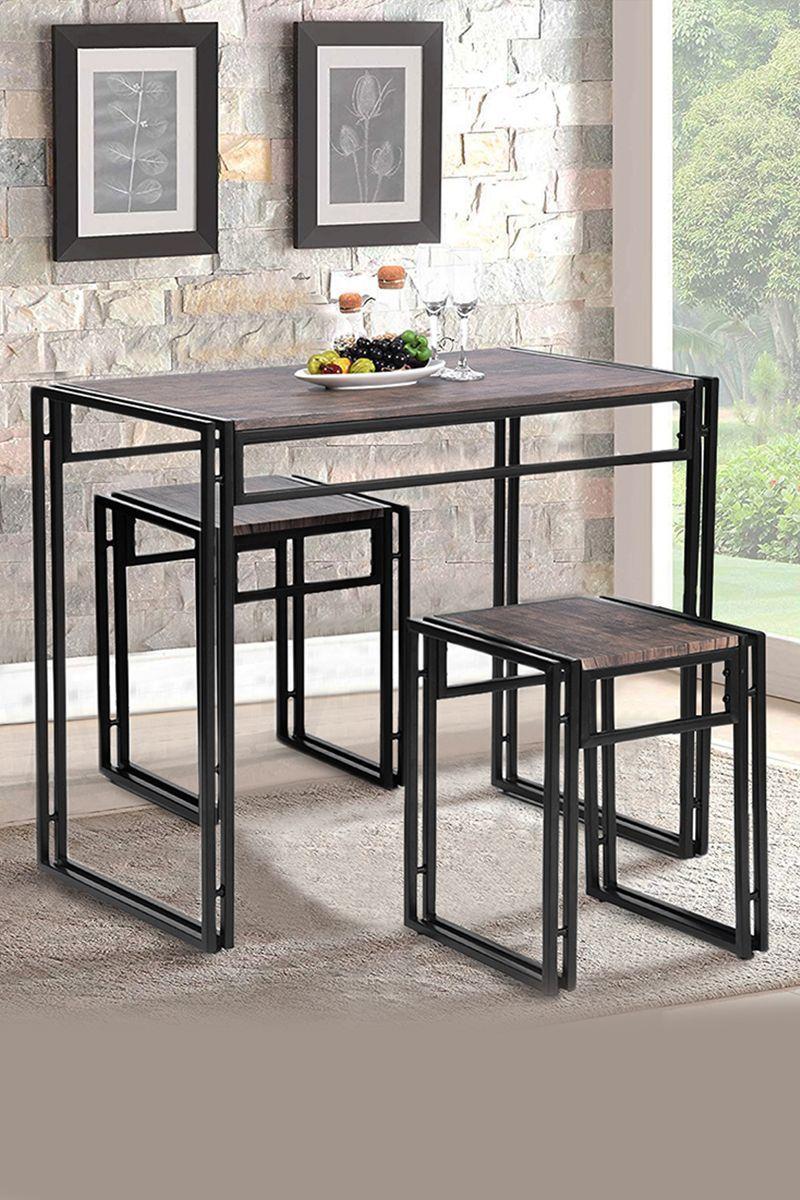 Juego Mesa Comedor Compacto 3 Piezas-1