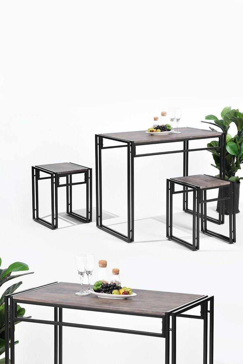 Juego Mesa Comedor Compacto 3 Piezas-4
