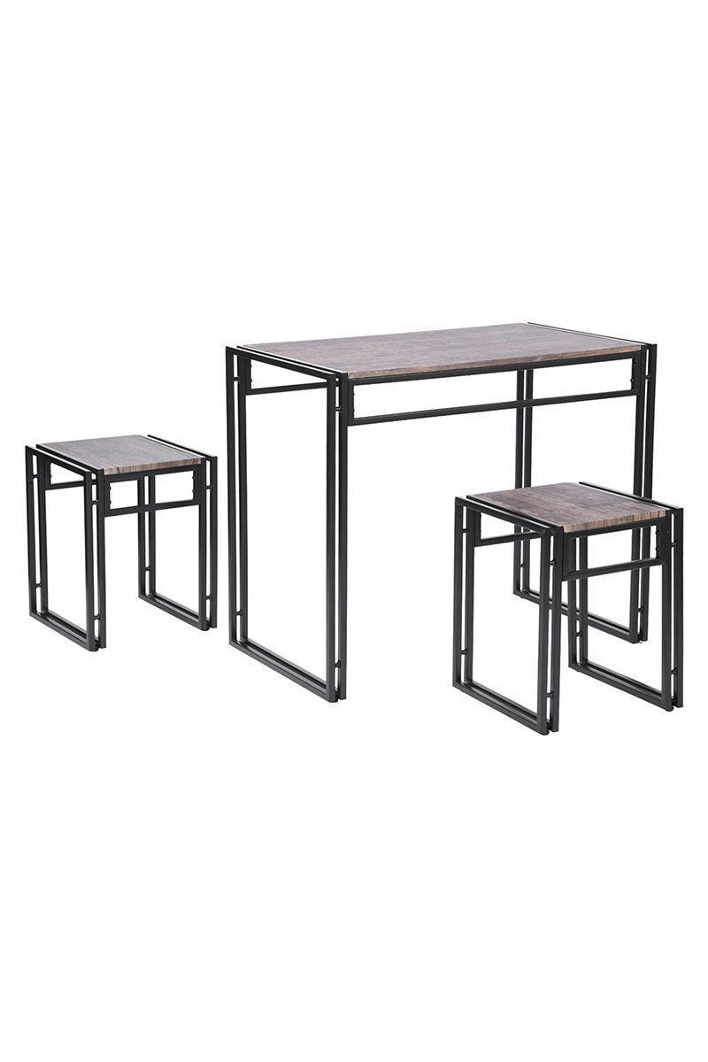 Juego Mesa Comedor Compacto 3 Piezas-0