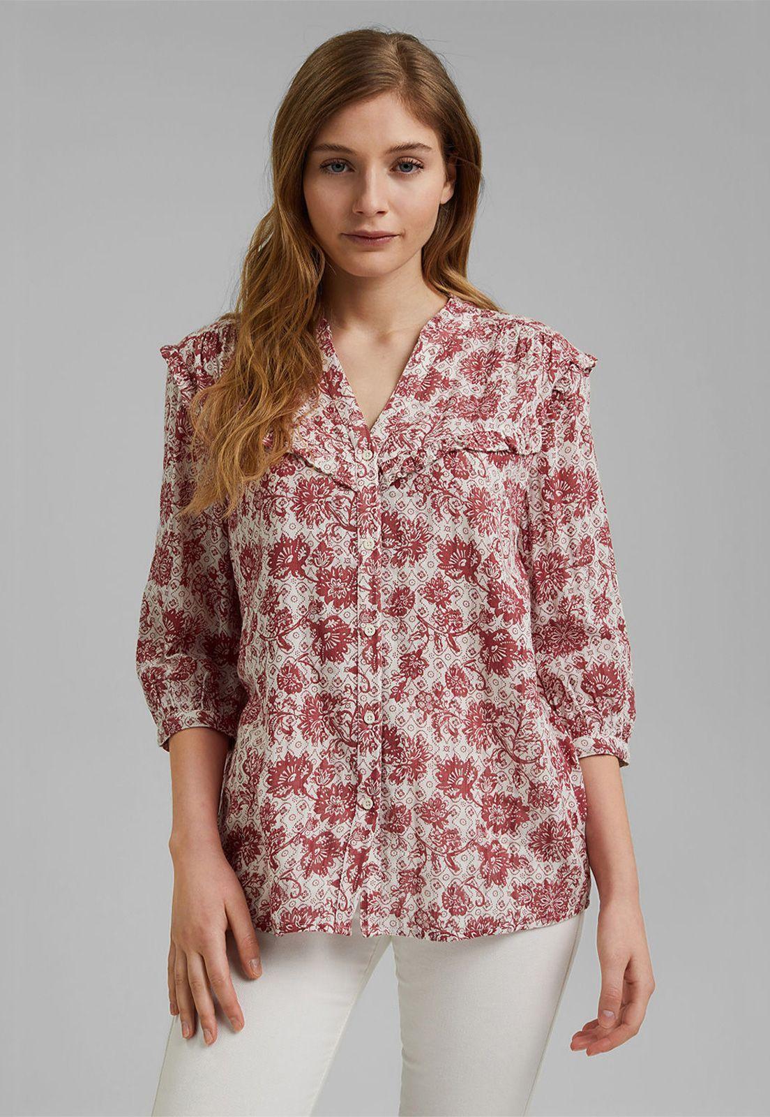 Blusa Doble Capa Estampada Esprit-0