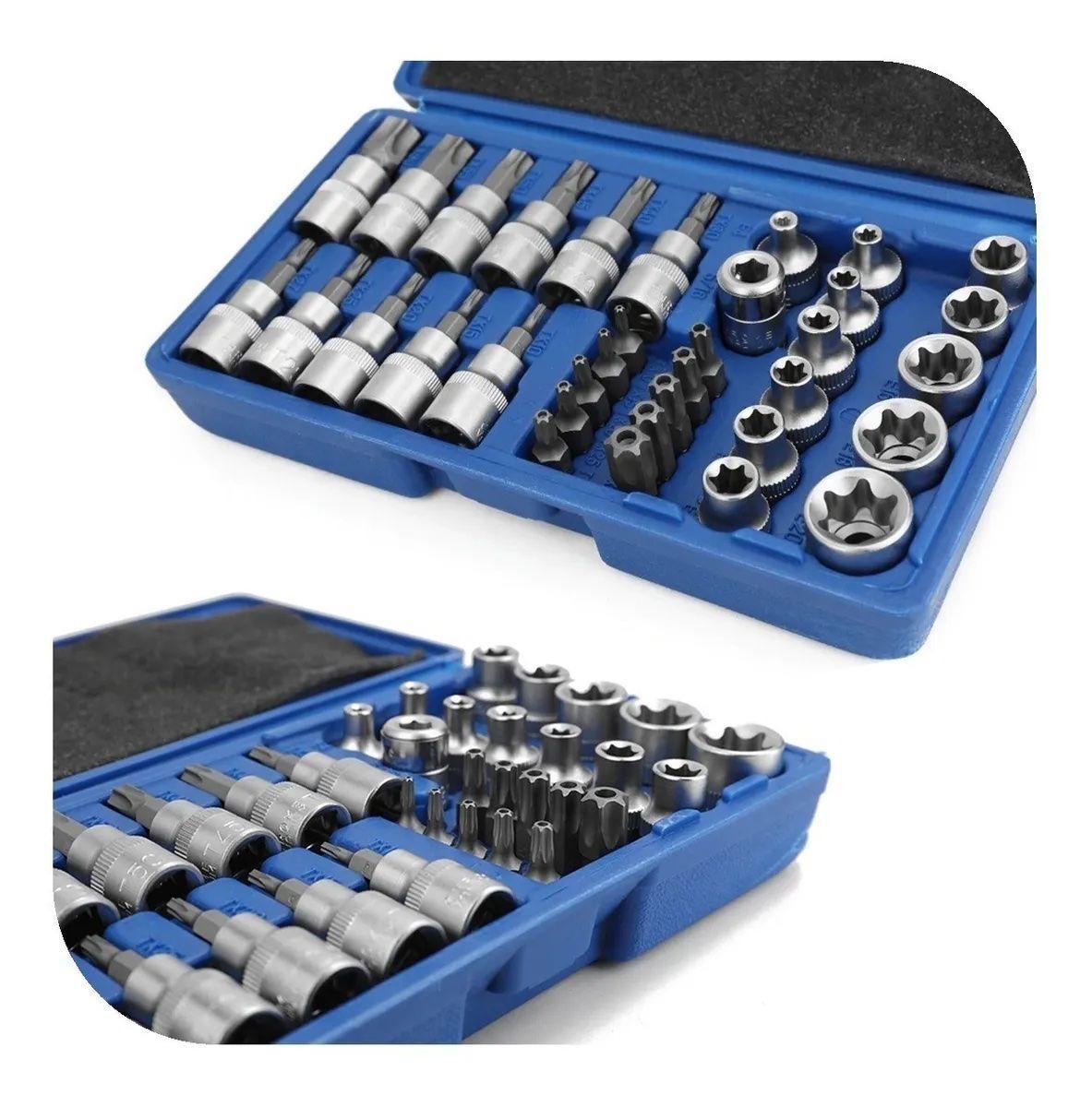 Juego Dados Torx Estrella Hembra Macho 34 Piezas 3/8-2