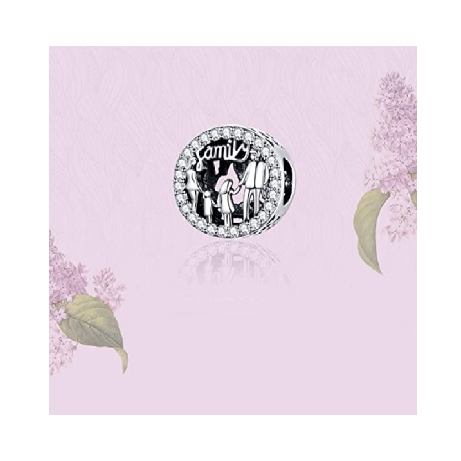 Charm "Family" en Plata Fina 925 SILVER HEART-3