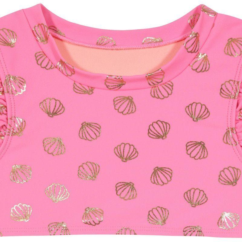 Traje de Baño Bikini UV30+ para Niña Coral-3