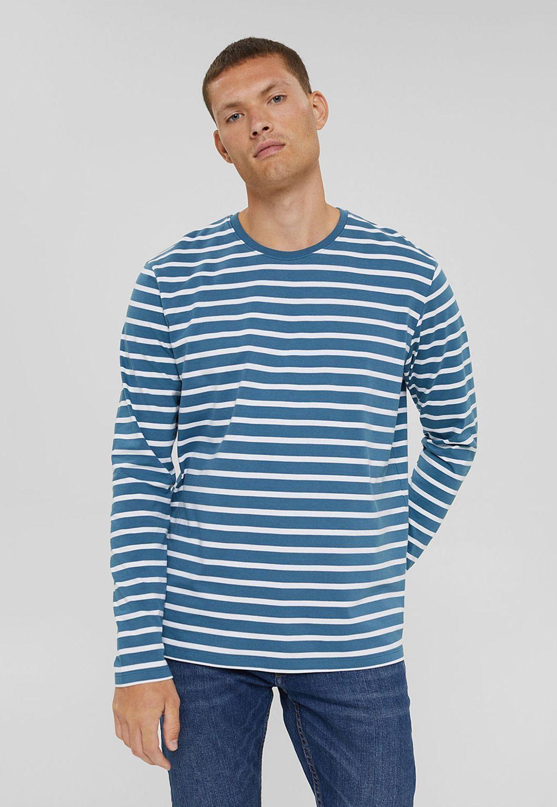Polera Hombre Manga Larga A Rayas Esprit-0