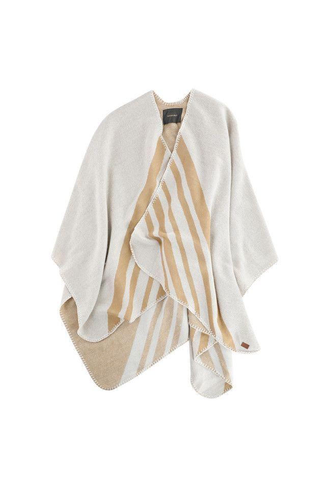 Poncho Beige Diagonales Humana-0