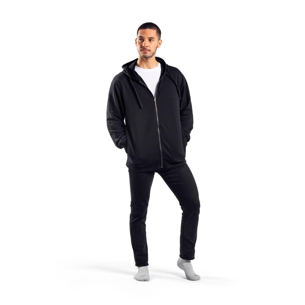 Polerón Con Gorro Hombre Negro Top-0