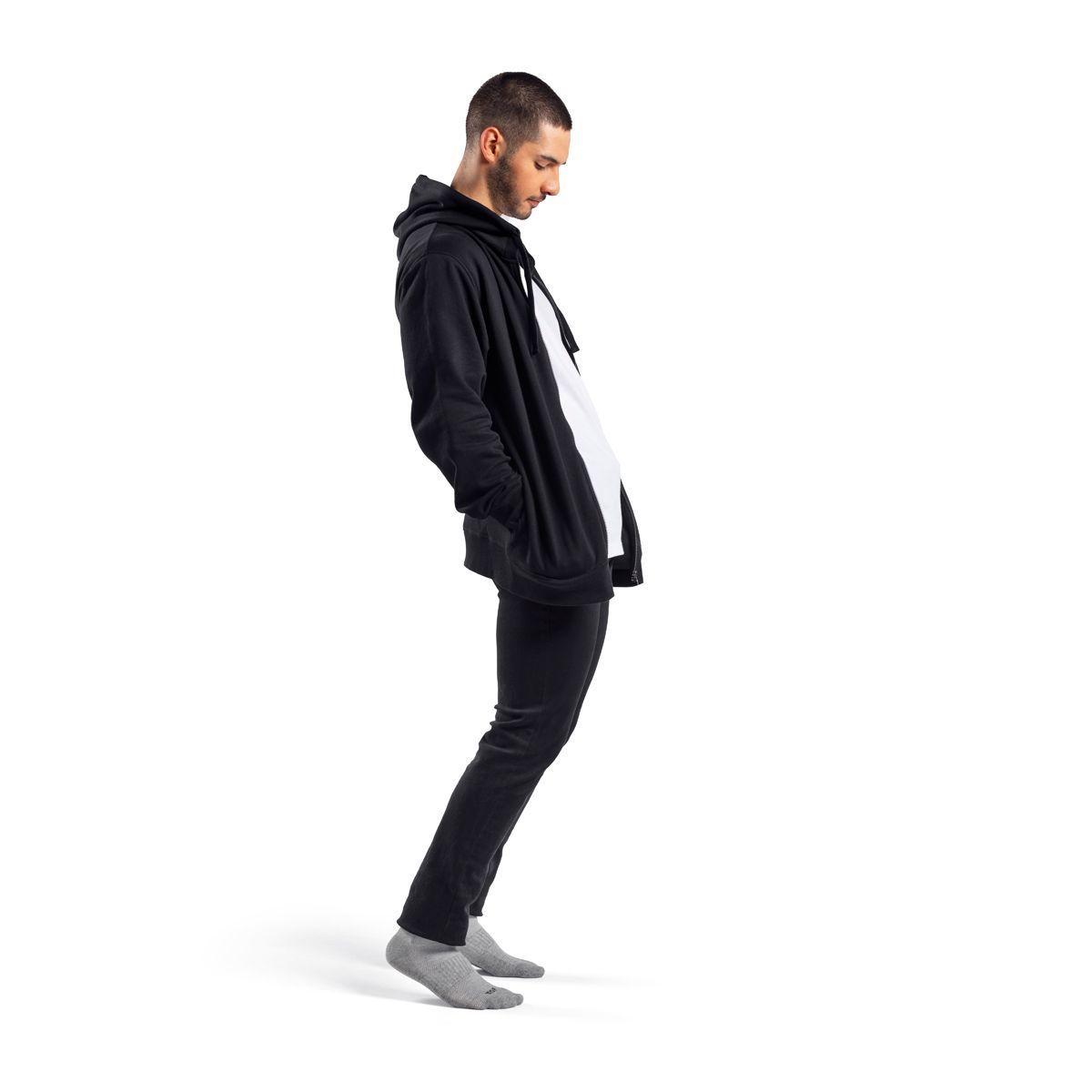 Polerón Con Gorro Hombre Negro Top-1