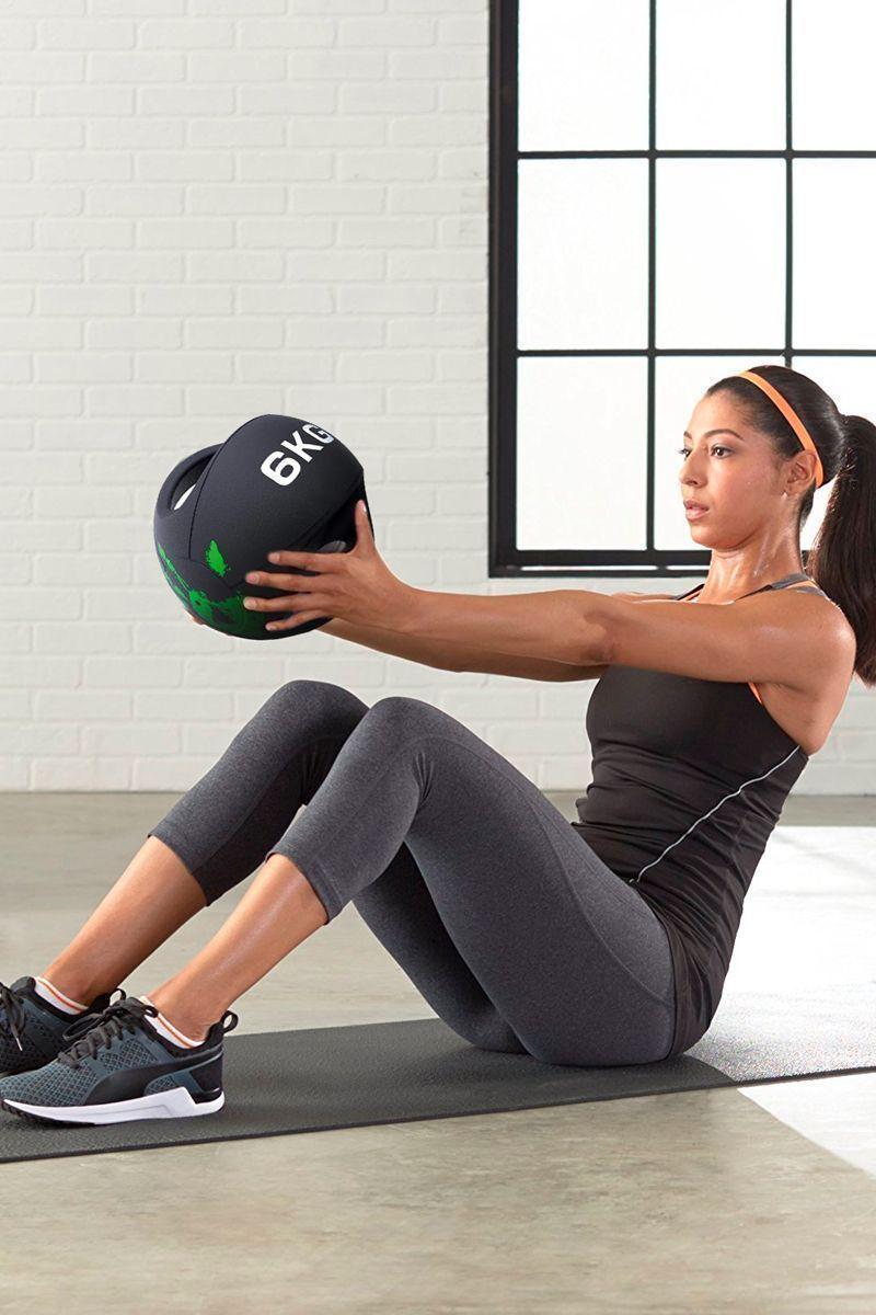 Balón Medicinal Doble Agarre 6 Kg Negro-5