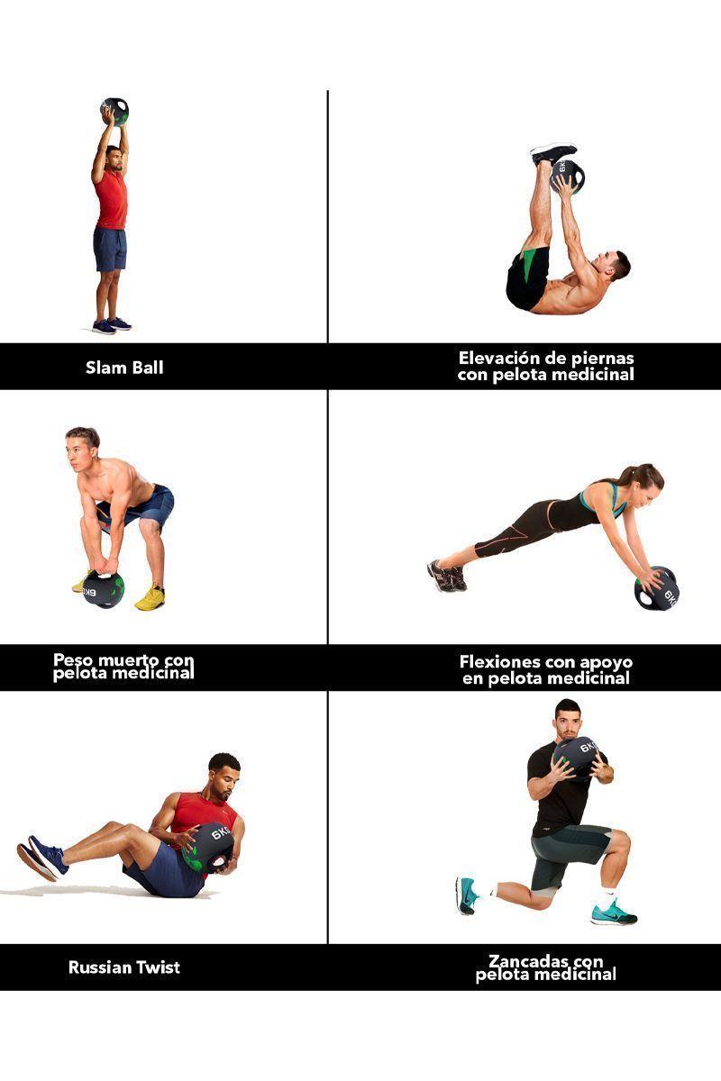 Balón Medicinal Doble Agarre 6 Kg Negro-4