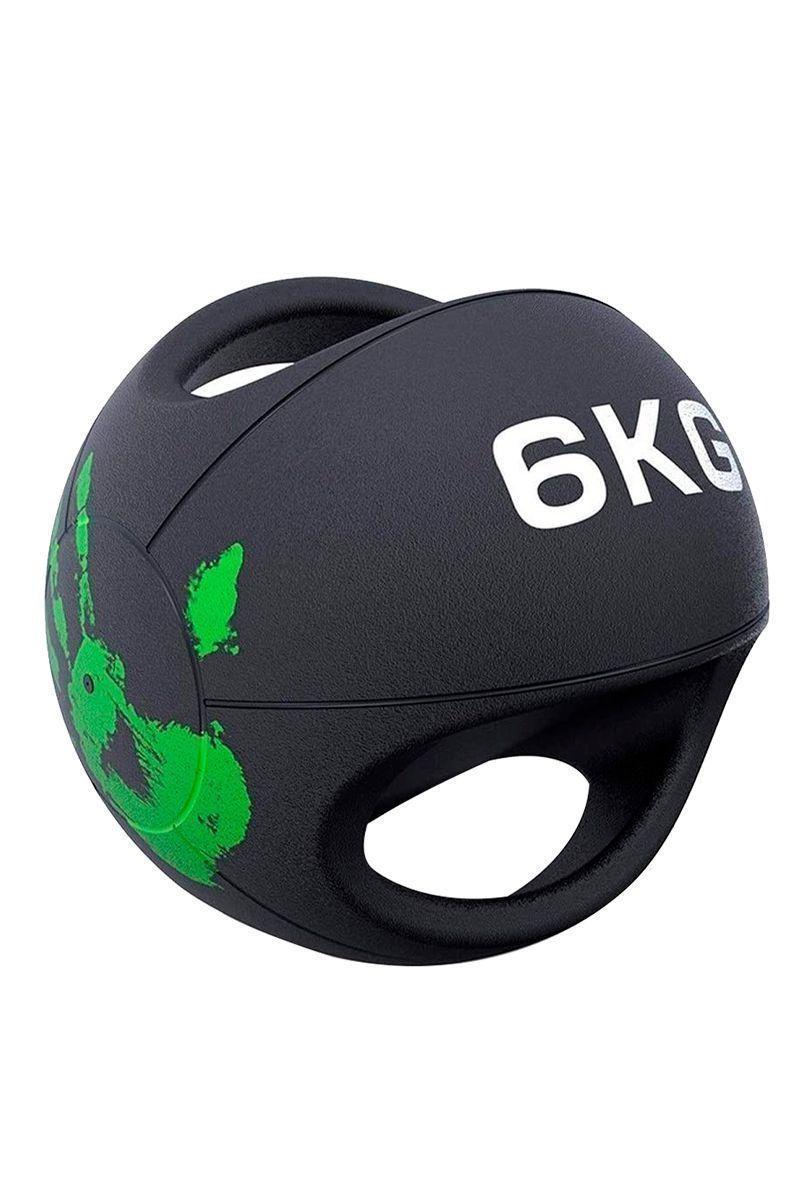 Balón Medicinal Doble Agarre 6 Kg Negro-0