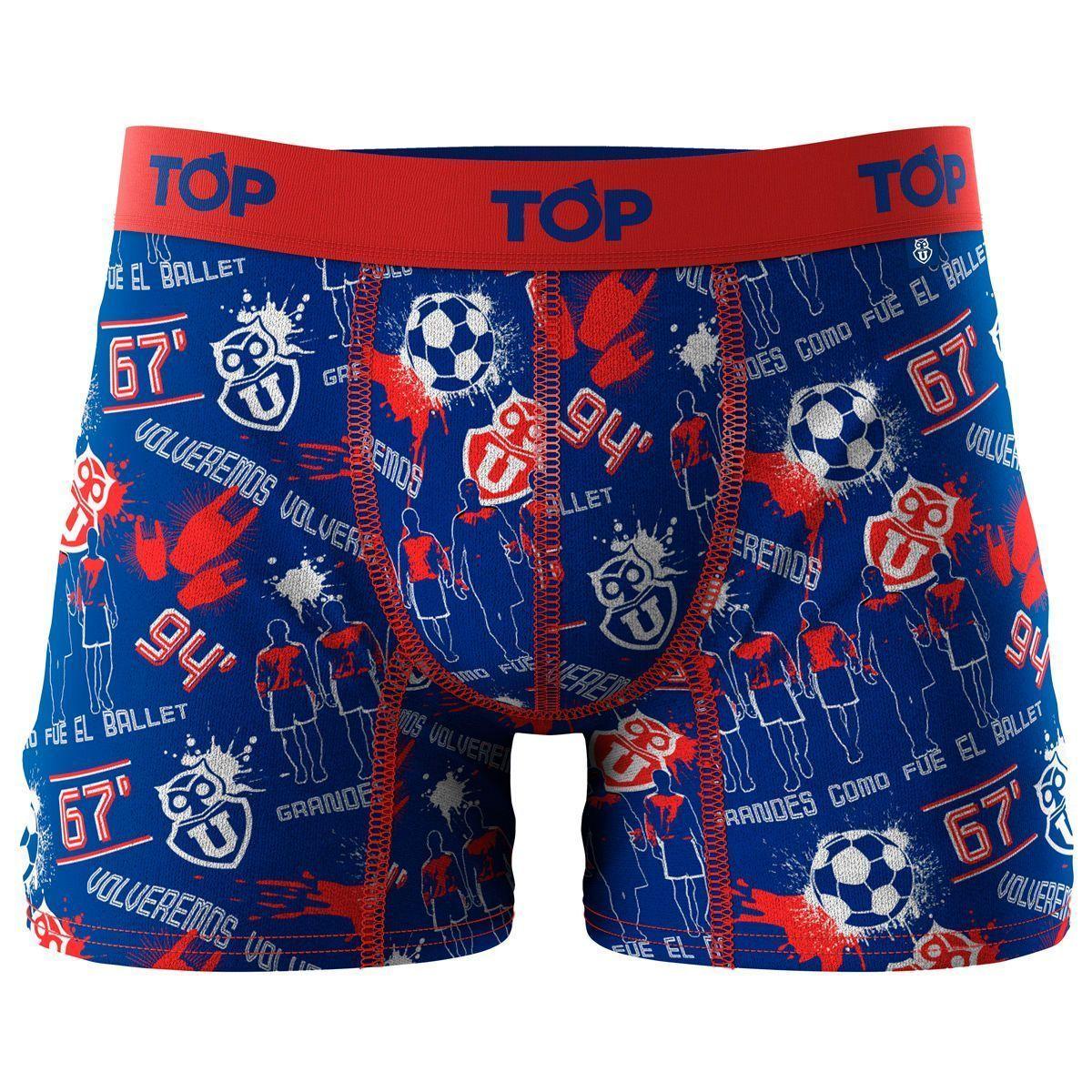 Bóxer Medio Microfibra Universidad De Chile Pack 3 Top-1