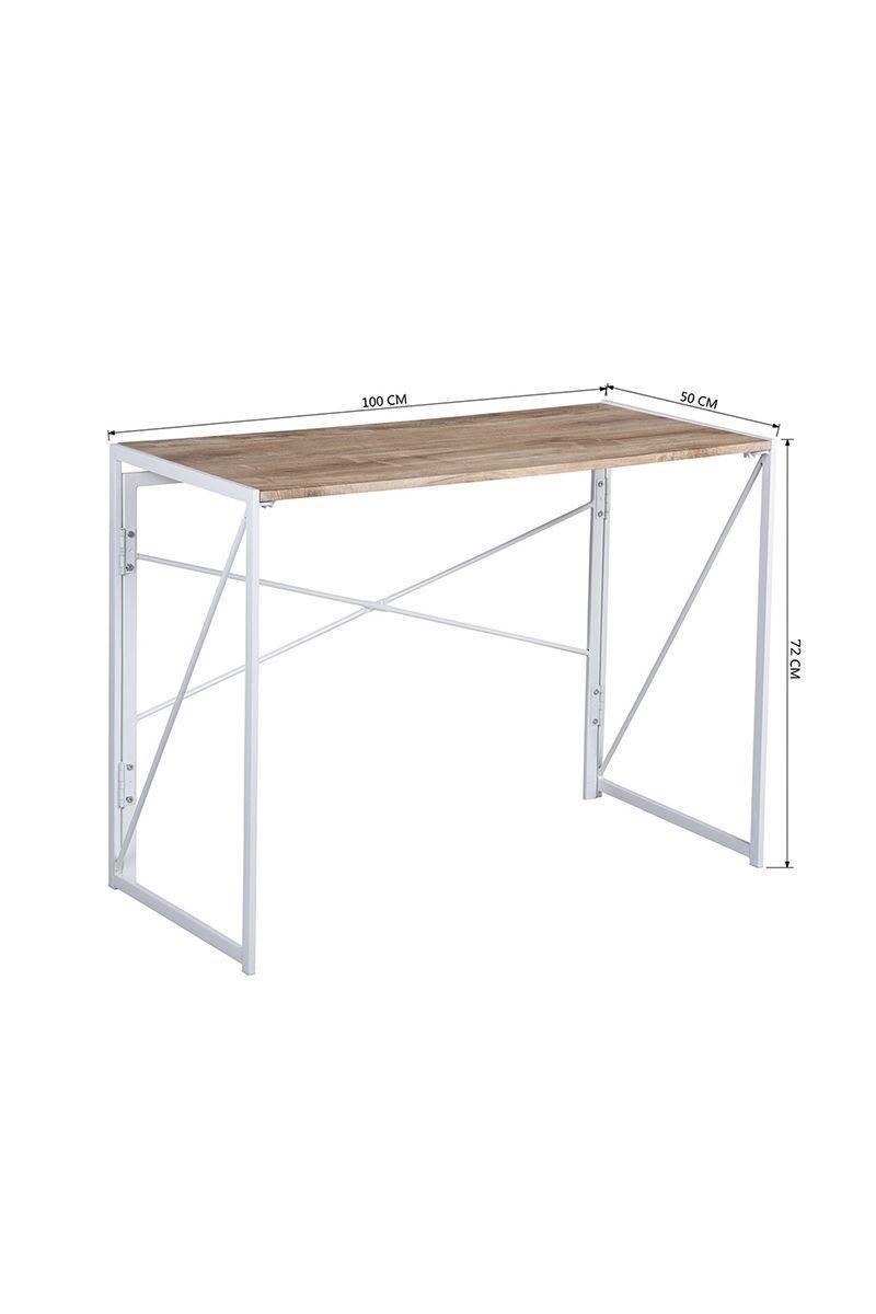 Escritorio Arrimo Plegable 72x50x100 cm Blanco-2