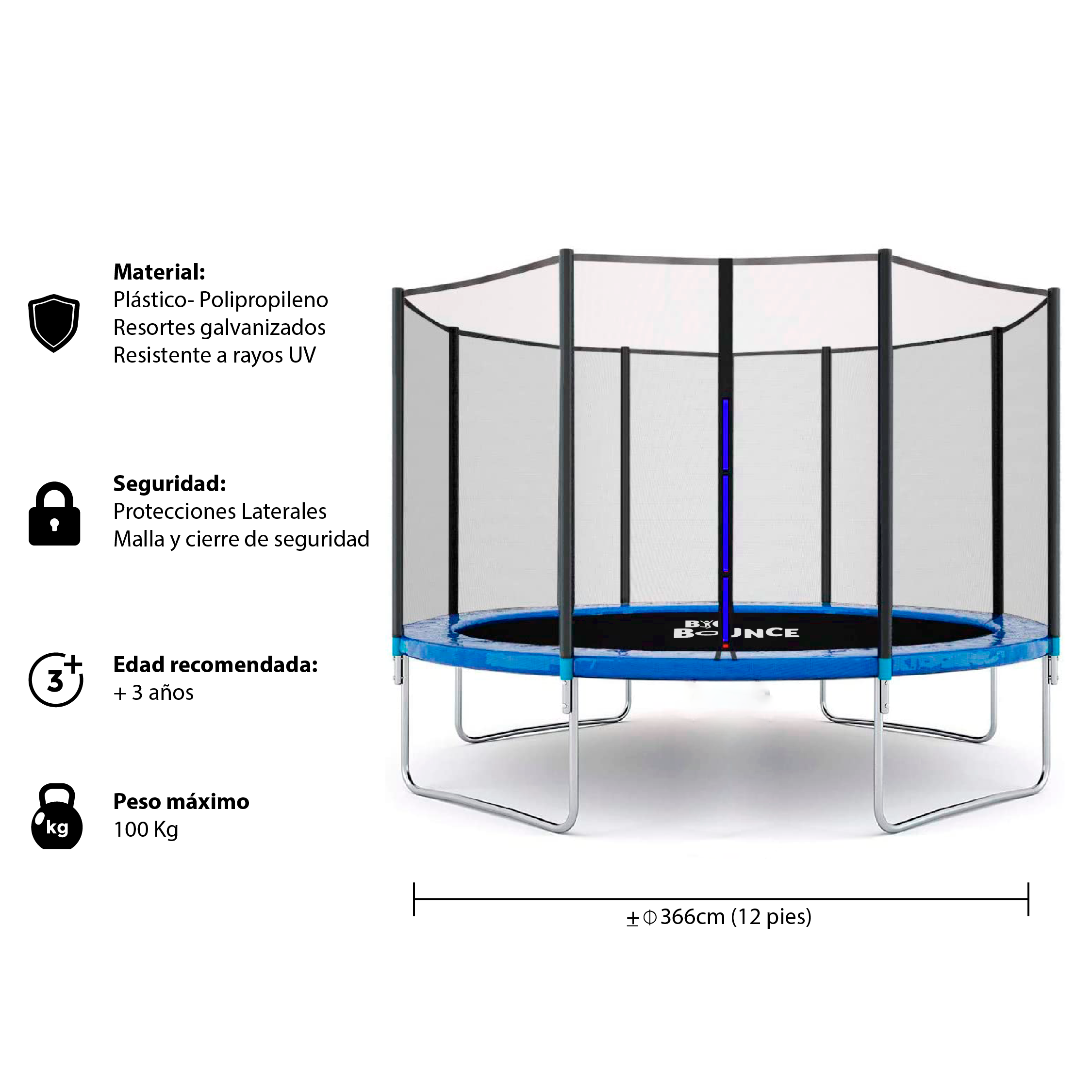 Cama Elástica 366 cm Pro-1