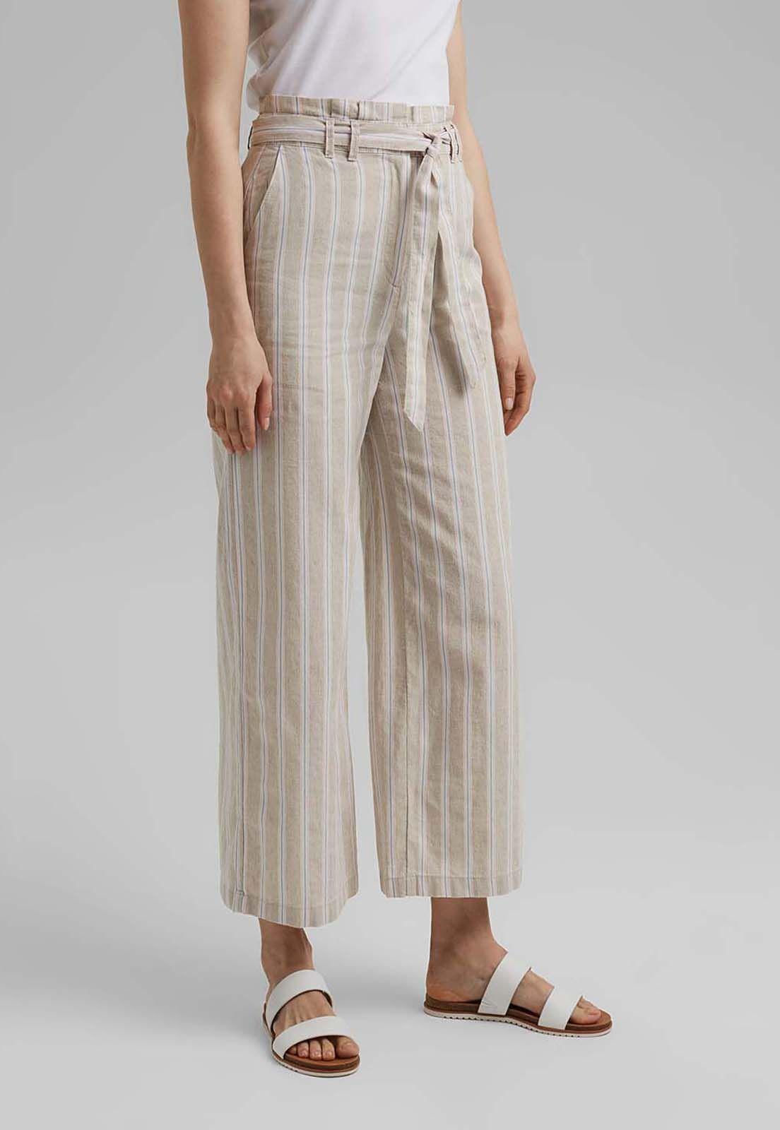 Pantalon Mujer Wide Leg A Rayas Esprit-0