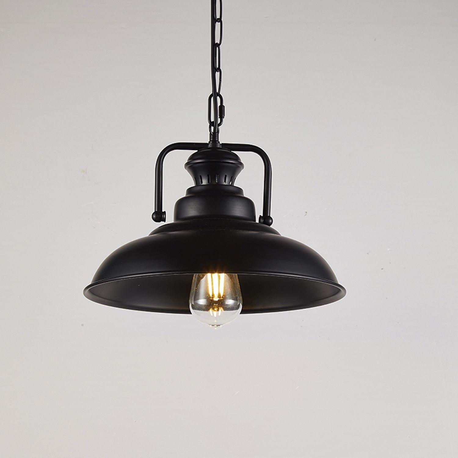 Lámpara Colgante E-27 Diseño Industrial Con Cadena-5