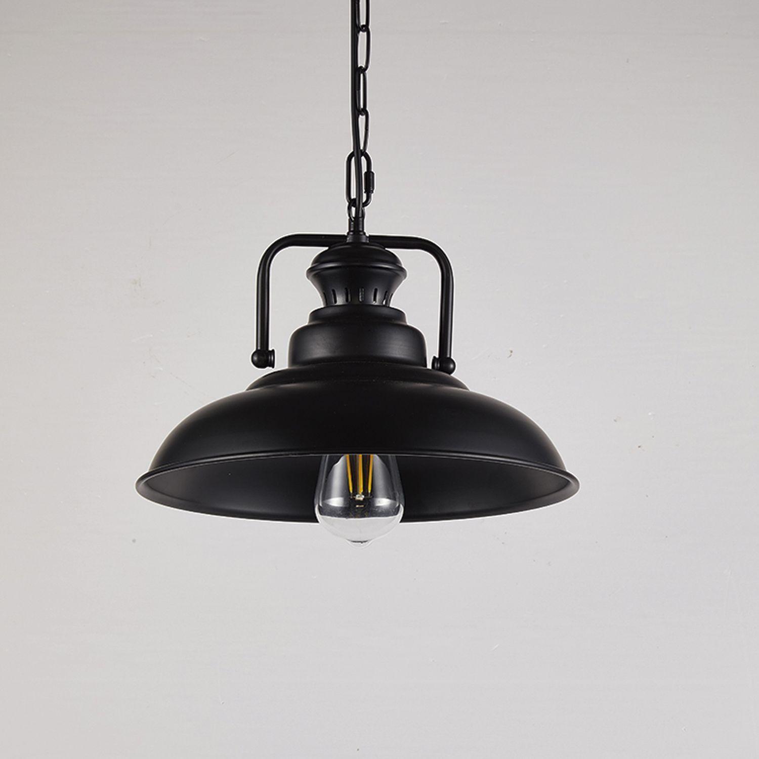 Lámpara Colgante E-27 Diseño Industrial Con Cadena-4