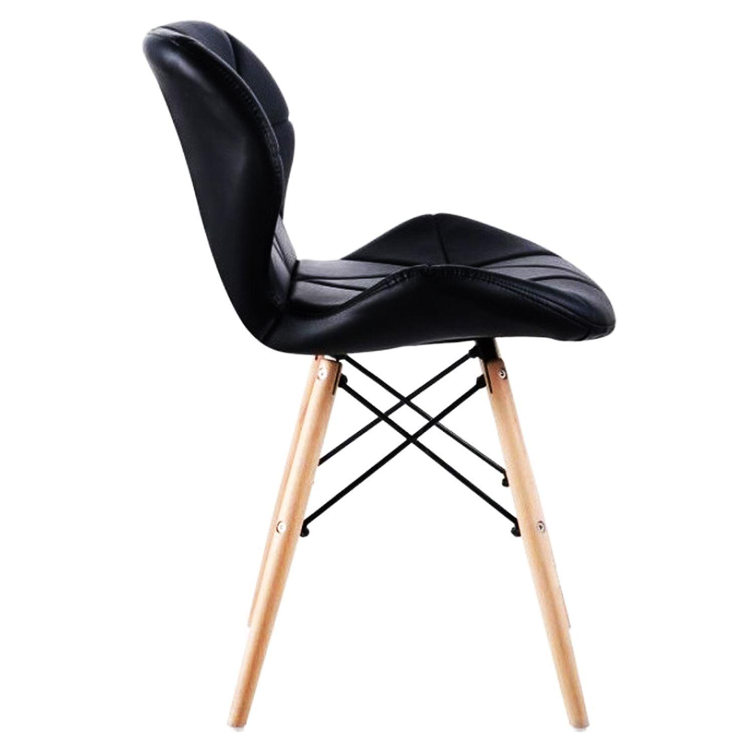 Silla Eames Acolchada Patas Madera-3
