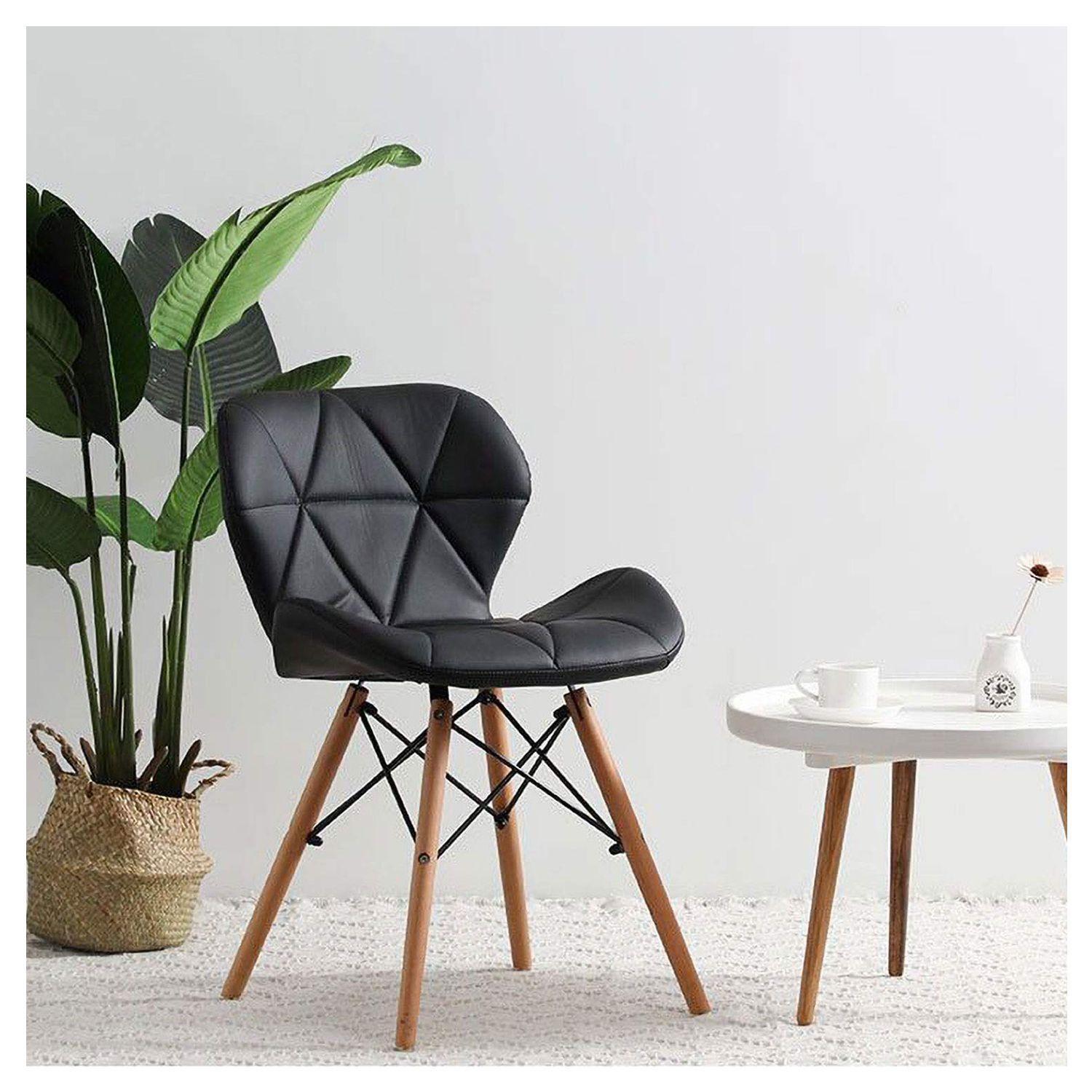 Silla Eames Acolchada Patas Madera-1