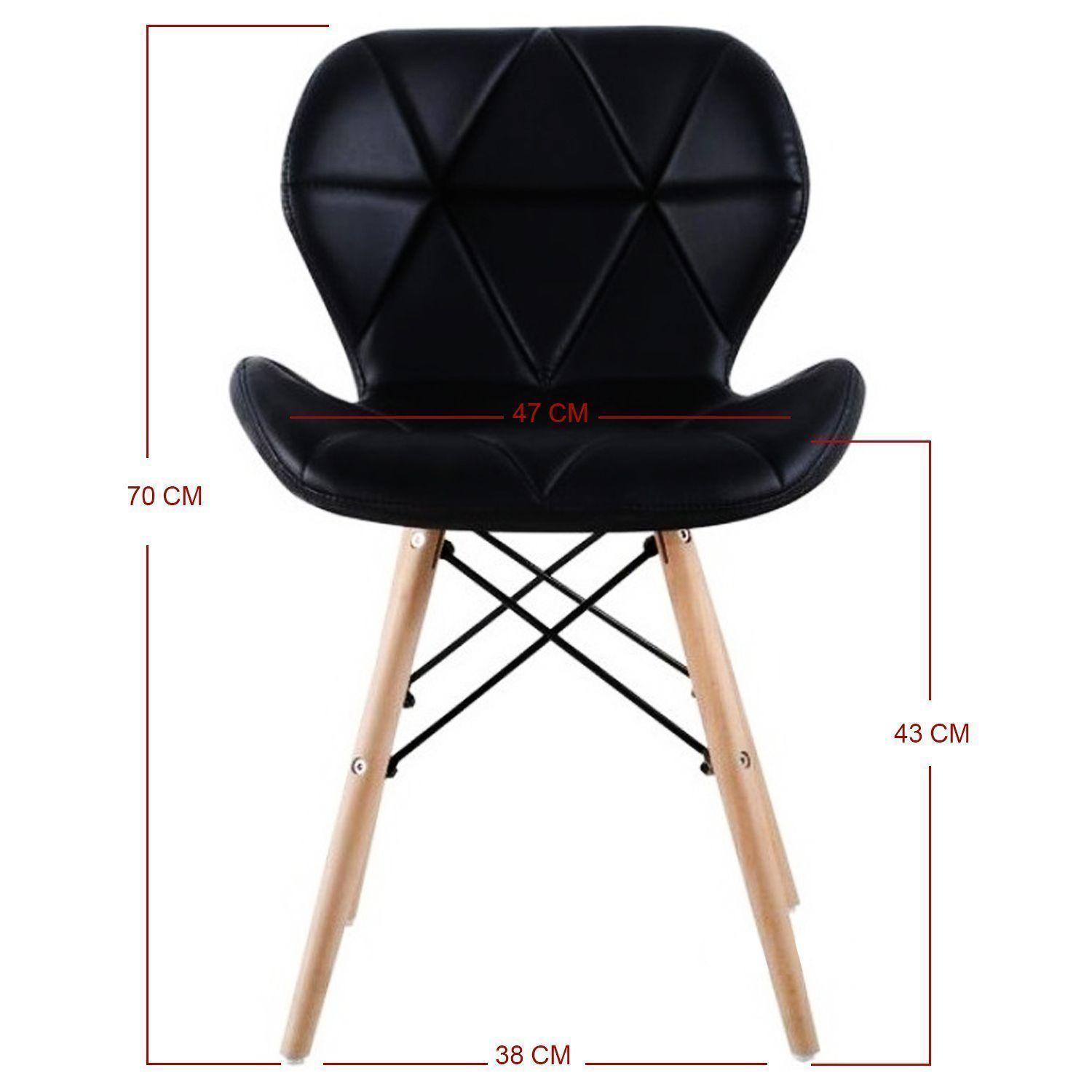 Silla Eames Acolchada Patas Madera-2