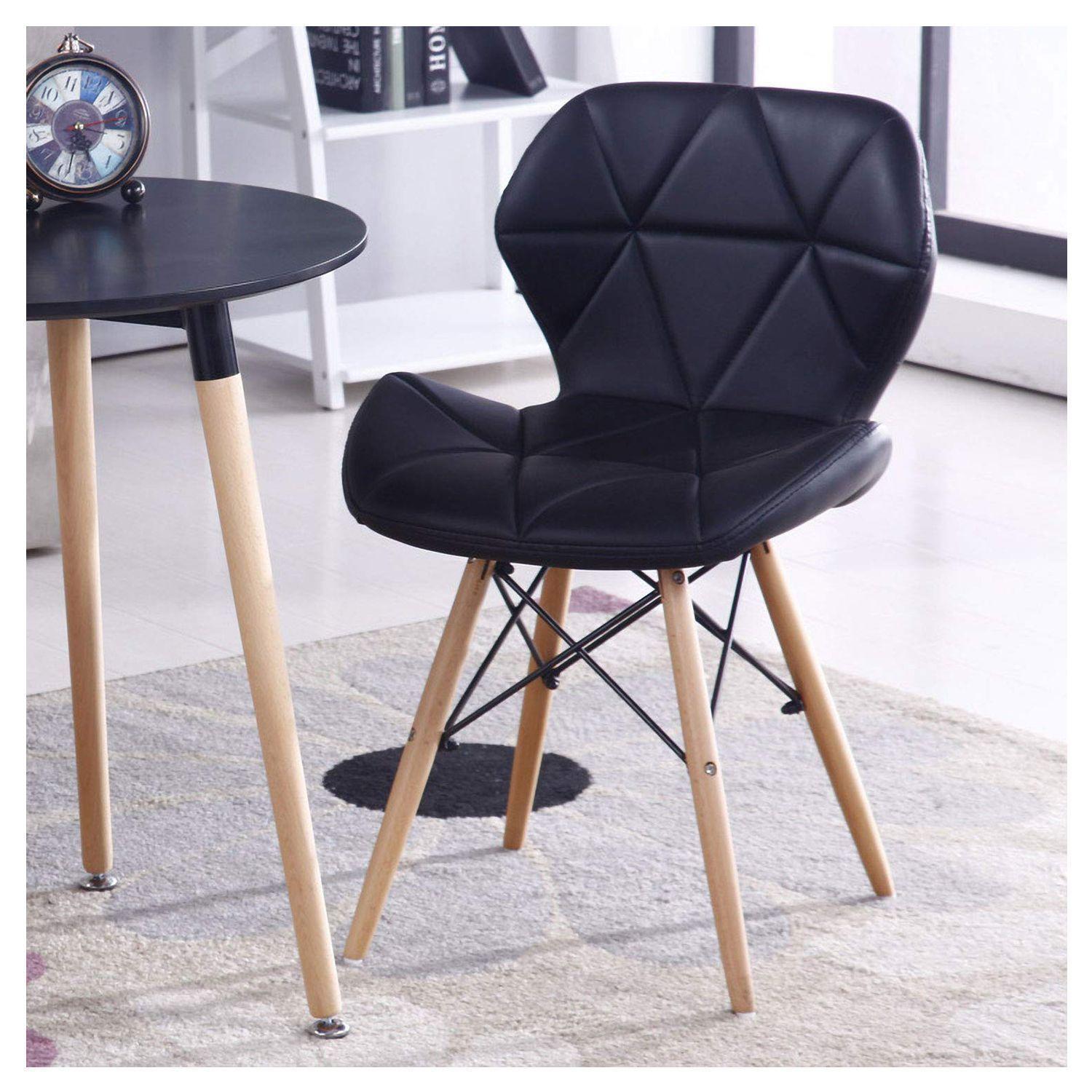 Silla Eames Acolchada Patas Madera-5