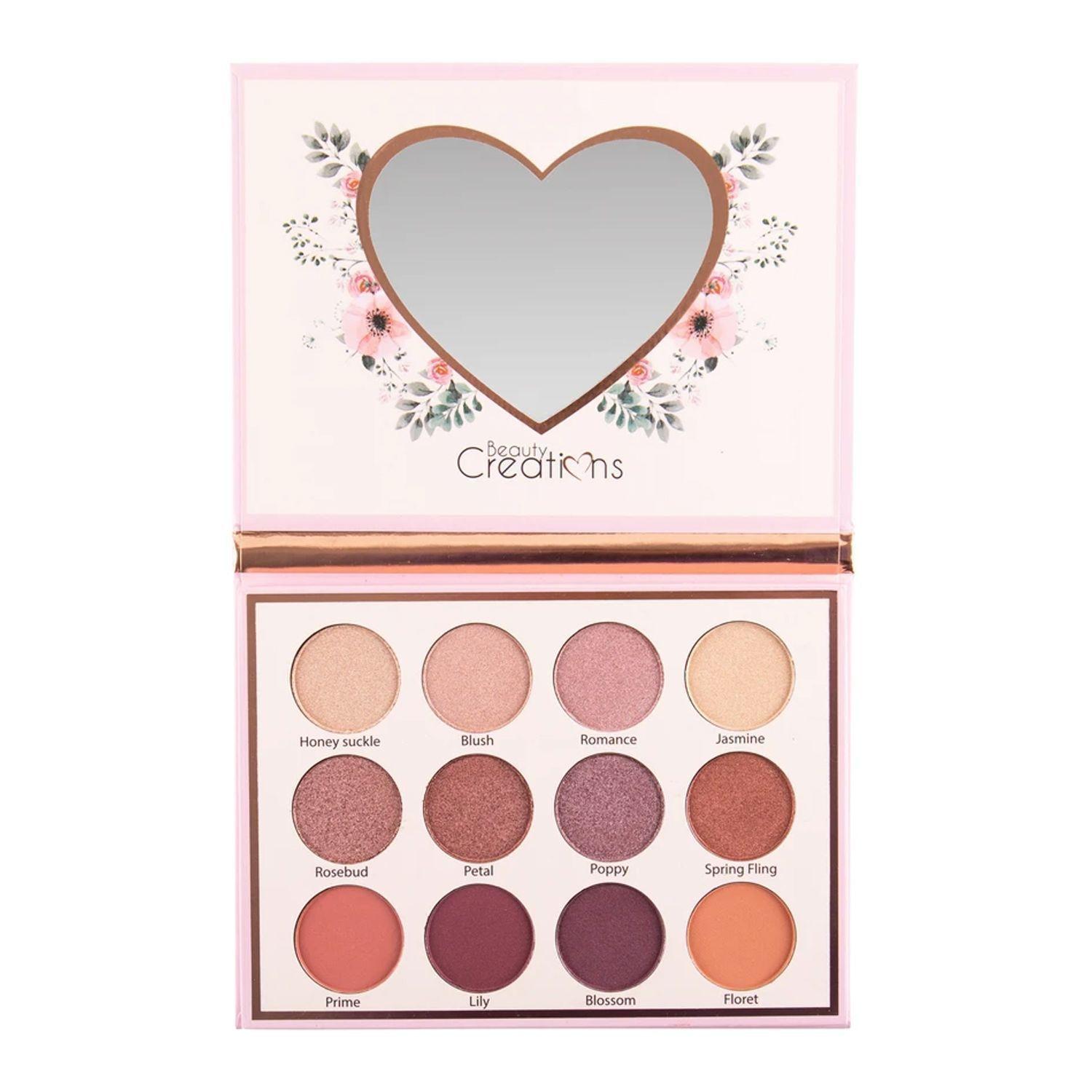 Pack Paleta De Sombras "Eye Bloom" + Set 12 Brochas Holo Fun y Estuche Beauty Creations-1