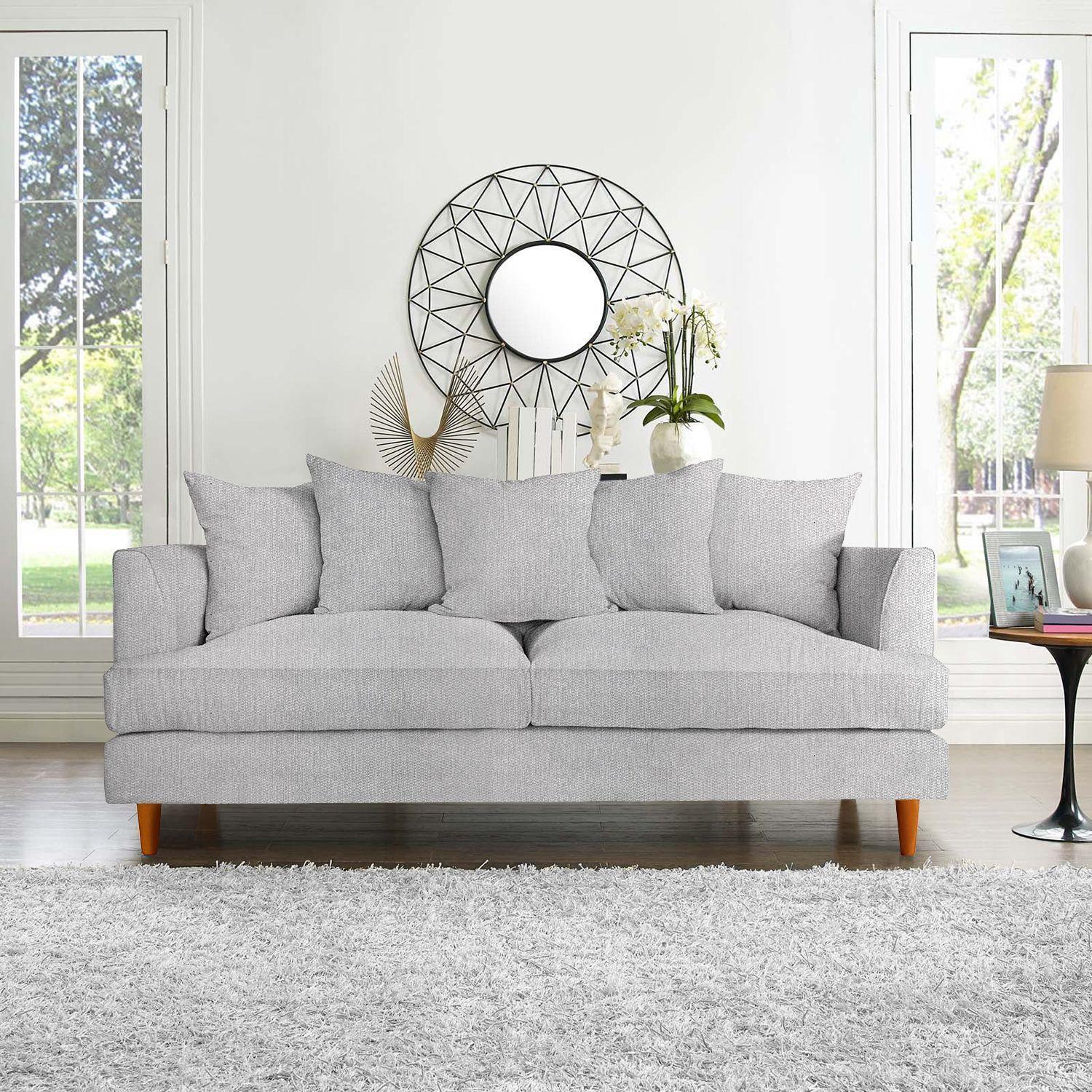 Sofá 3C Yoko Lino Gris Claro-3