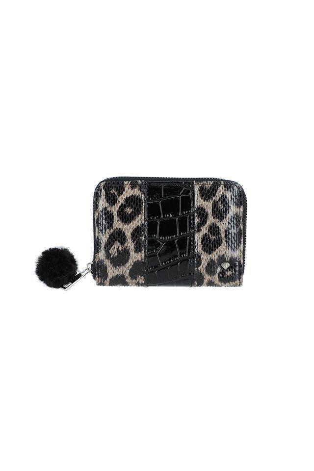 Billetera Mediana Animal Print Negra ID-0