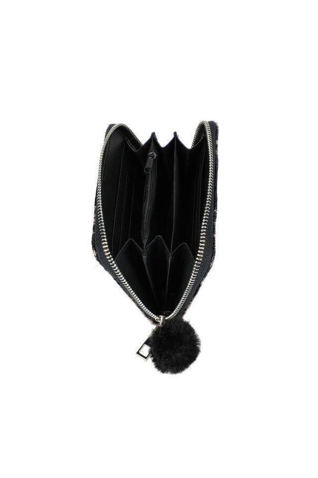 Billetera Mediana Animal Print Negra ID-1