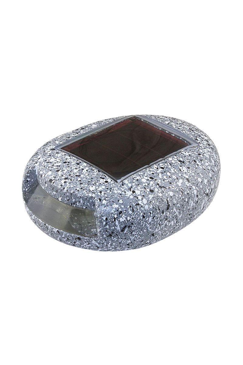 Lámpara LED Solar Forma Piedra Jardín Gris-0