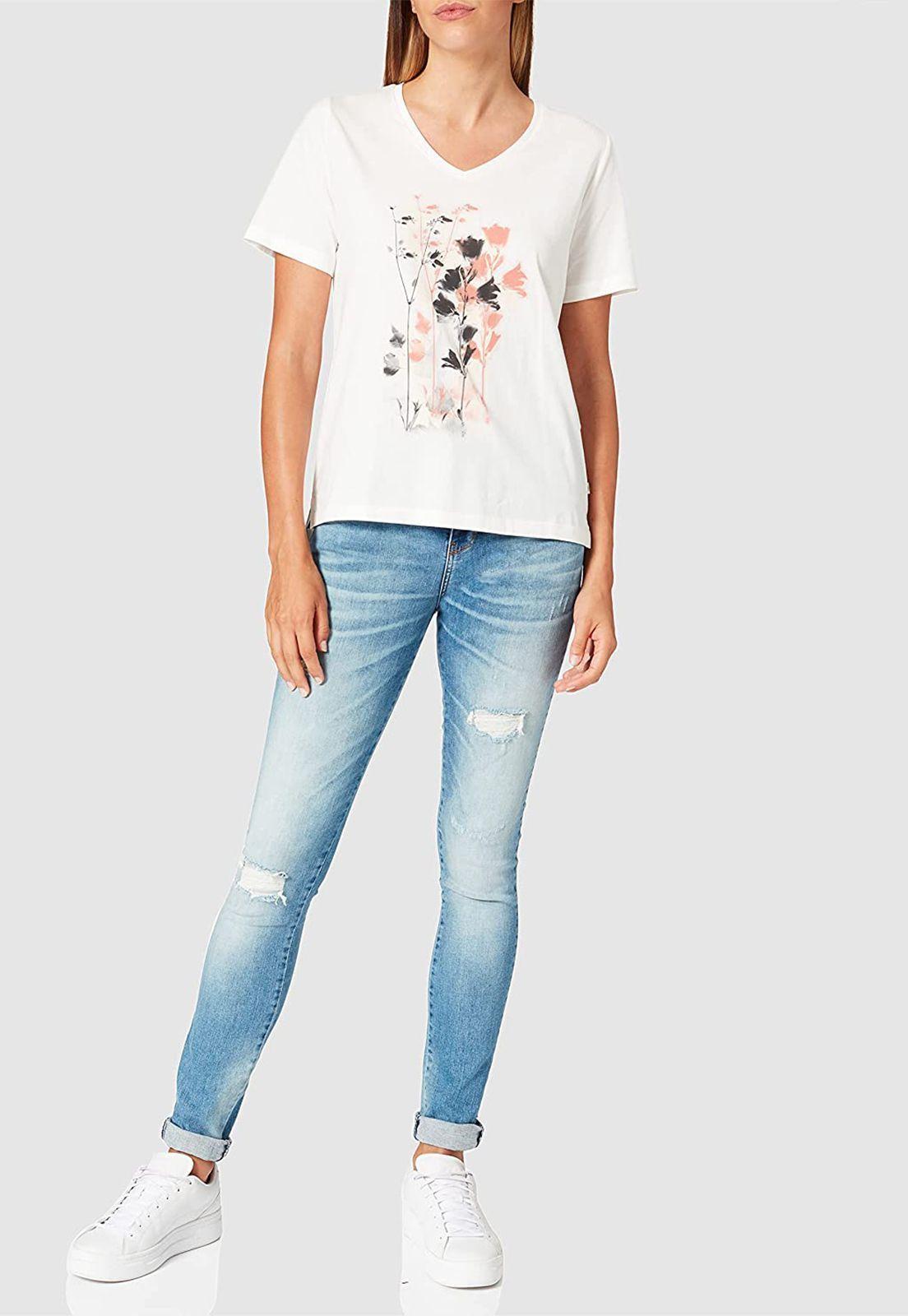 Polera Mujer Manga Corta Estampada Esprit-0