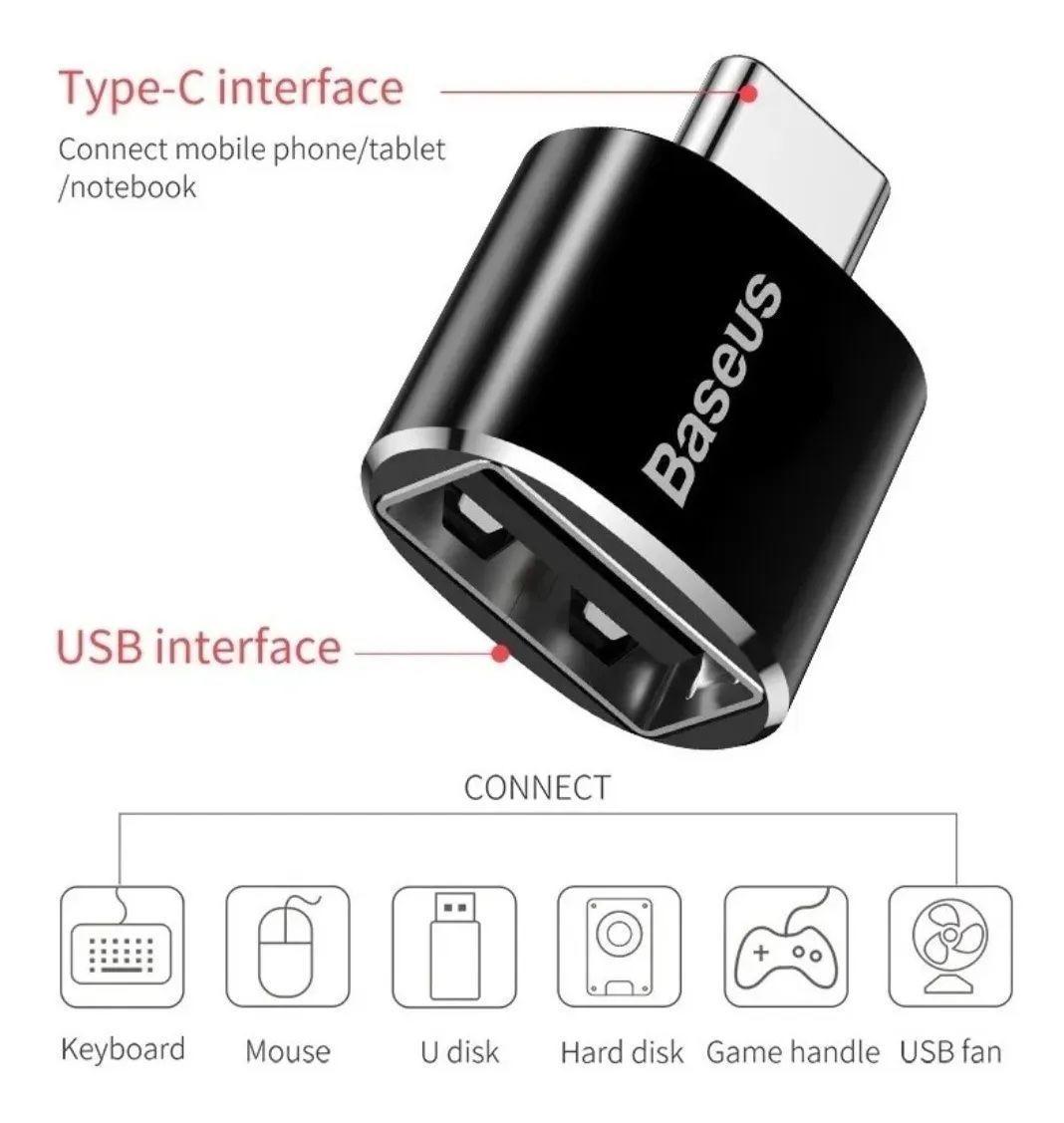 Adaptador Usb-c Macho A Usb Hembra 3.0 Baseus - Original-3