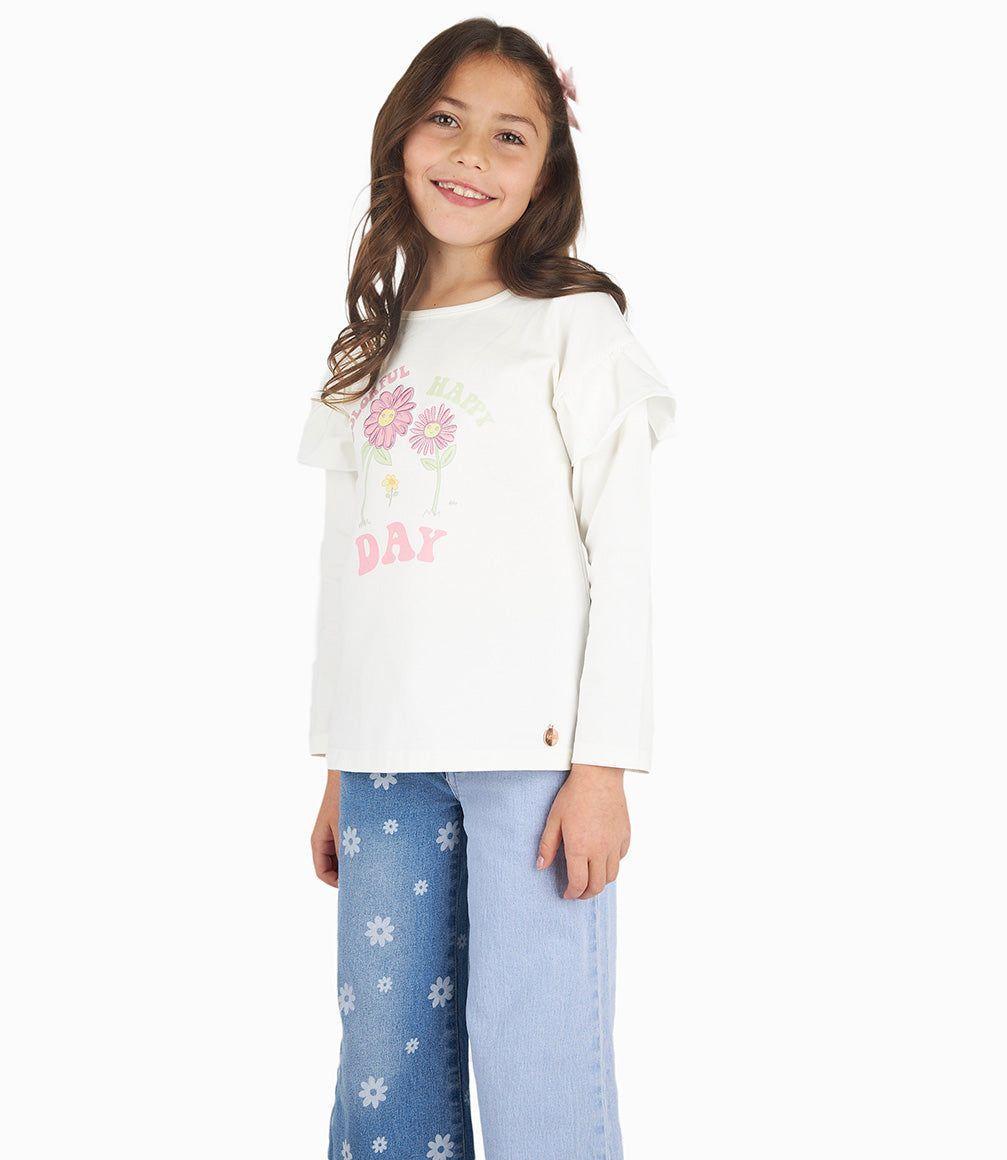Polera Niña Con Estampado Crudo 4 Kids-0