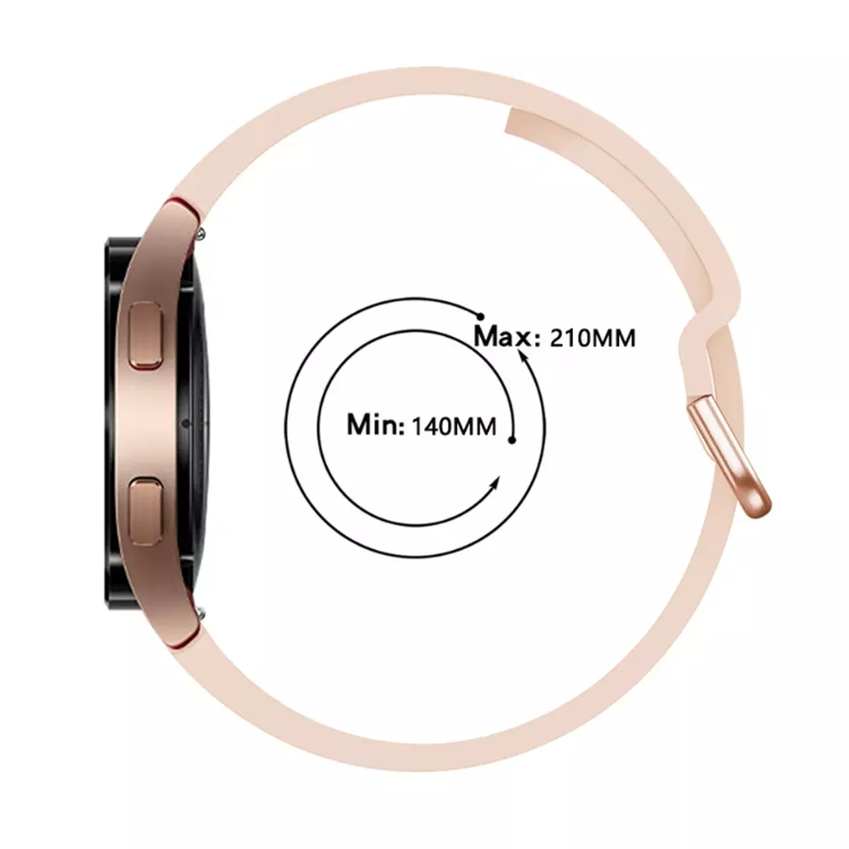 Correa Silicona Para Samsung Watch 4 / 5 / Pro  Classic 20mm / Rojo -2