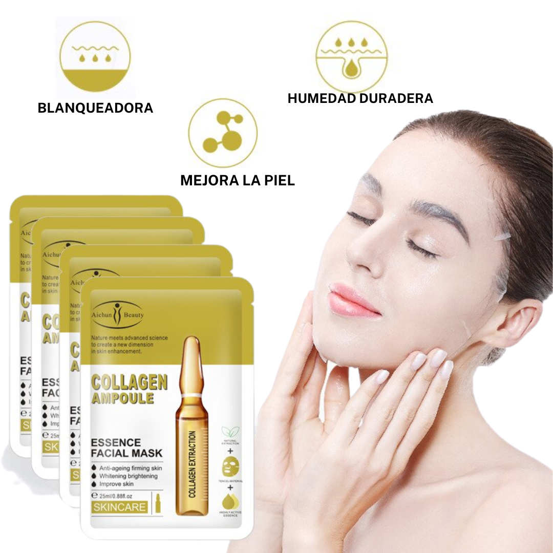 Mascarilla Facial Ampolla De Colageno 10 Unidades-1