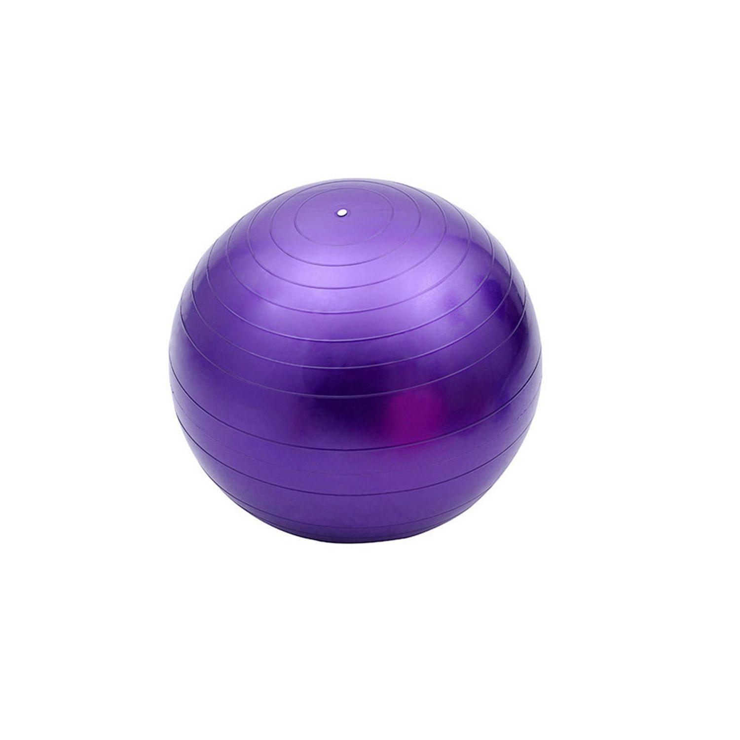 Balon Pilates Yoga 75cm Con Inflador Morada-0