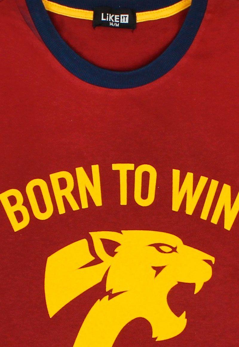 Polera teens niño m/ larga varsity 501-2