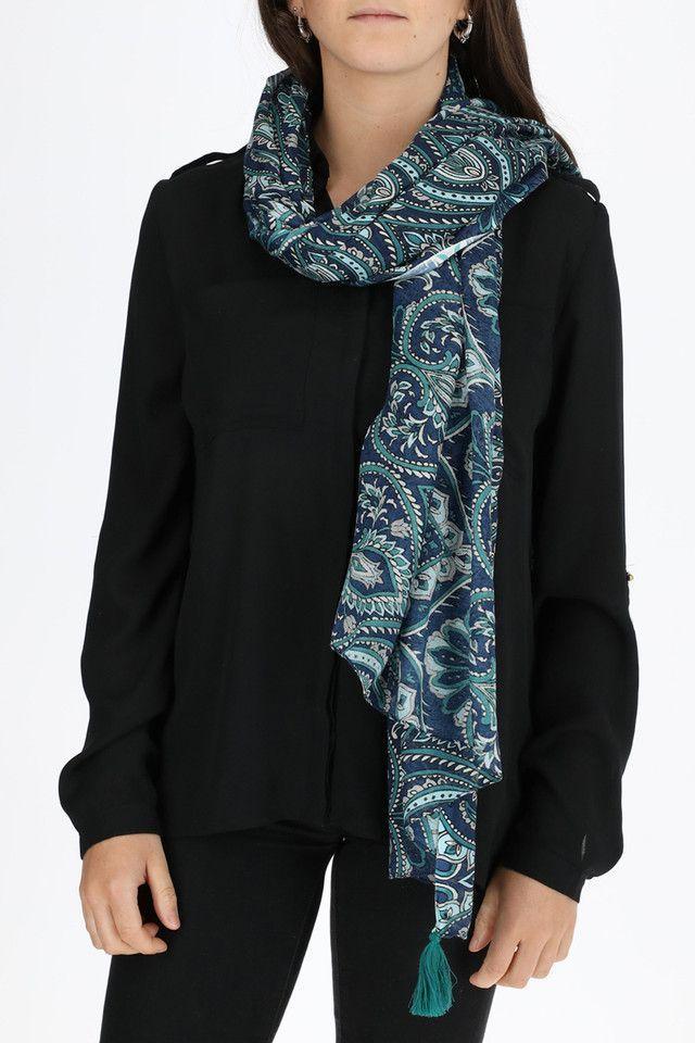 Pañuelo Estampado Ameba Azul Humana-2