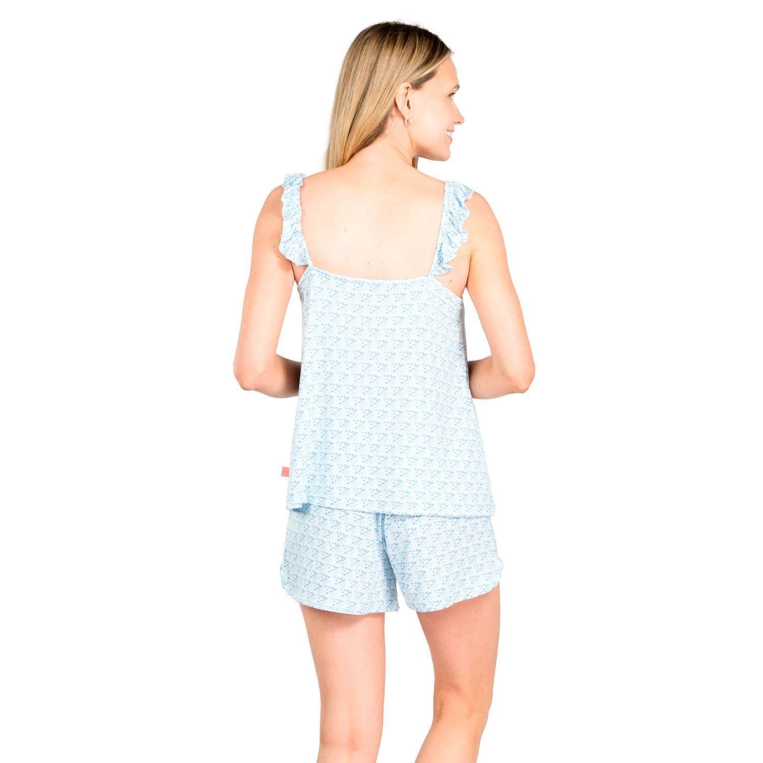 Pijama Pabilo Corto Diseño Estampado Viscosa Caffarena-2