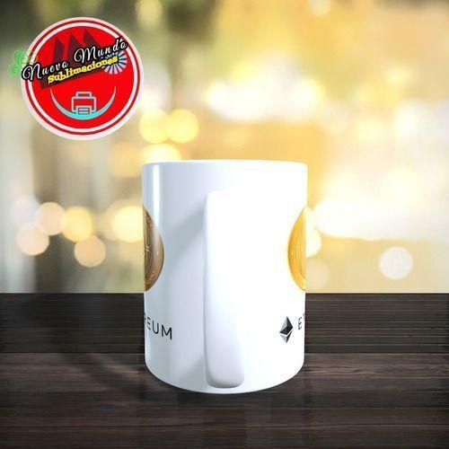 Taza Blanca Etherium - Token Criptomoneda-1