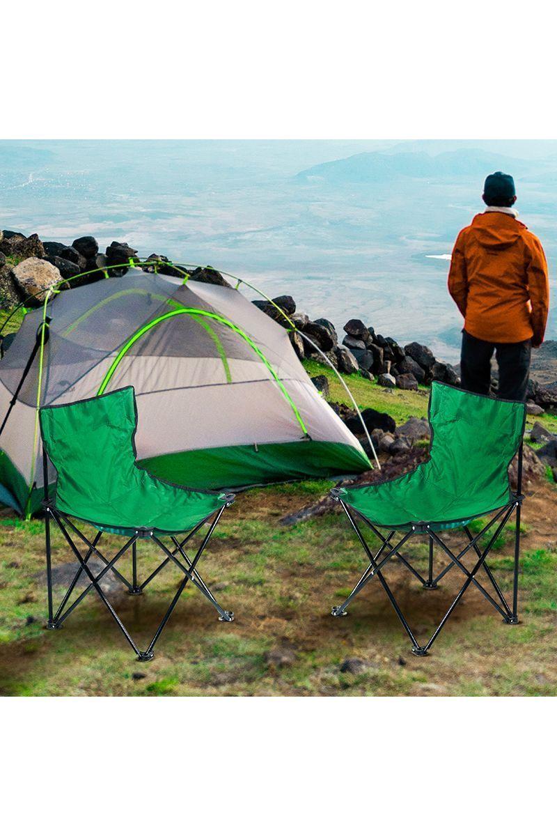 Silla Camping Plegable Basica Verde-5