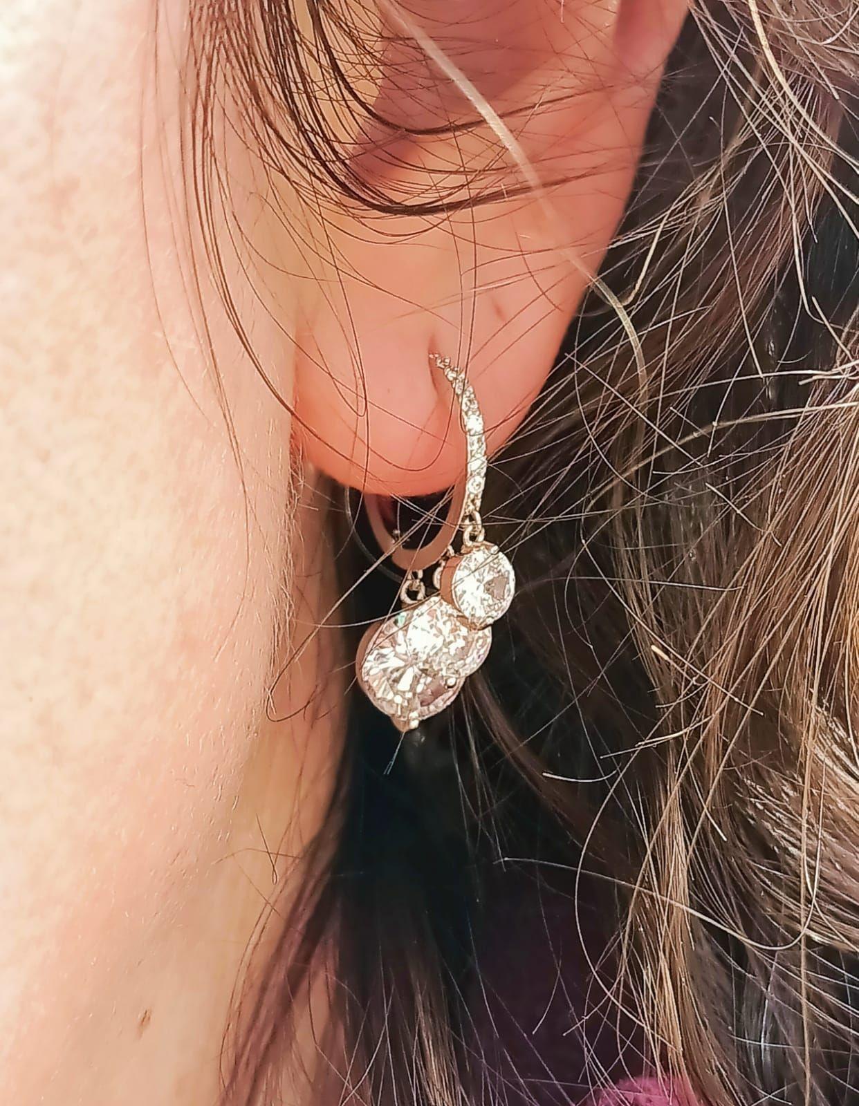 Argollas Huggies Zirconios pavé plata fina ley S925-4