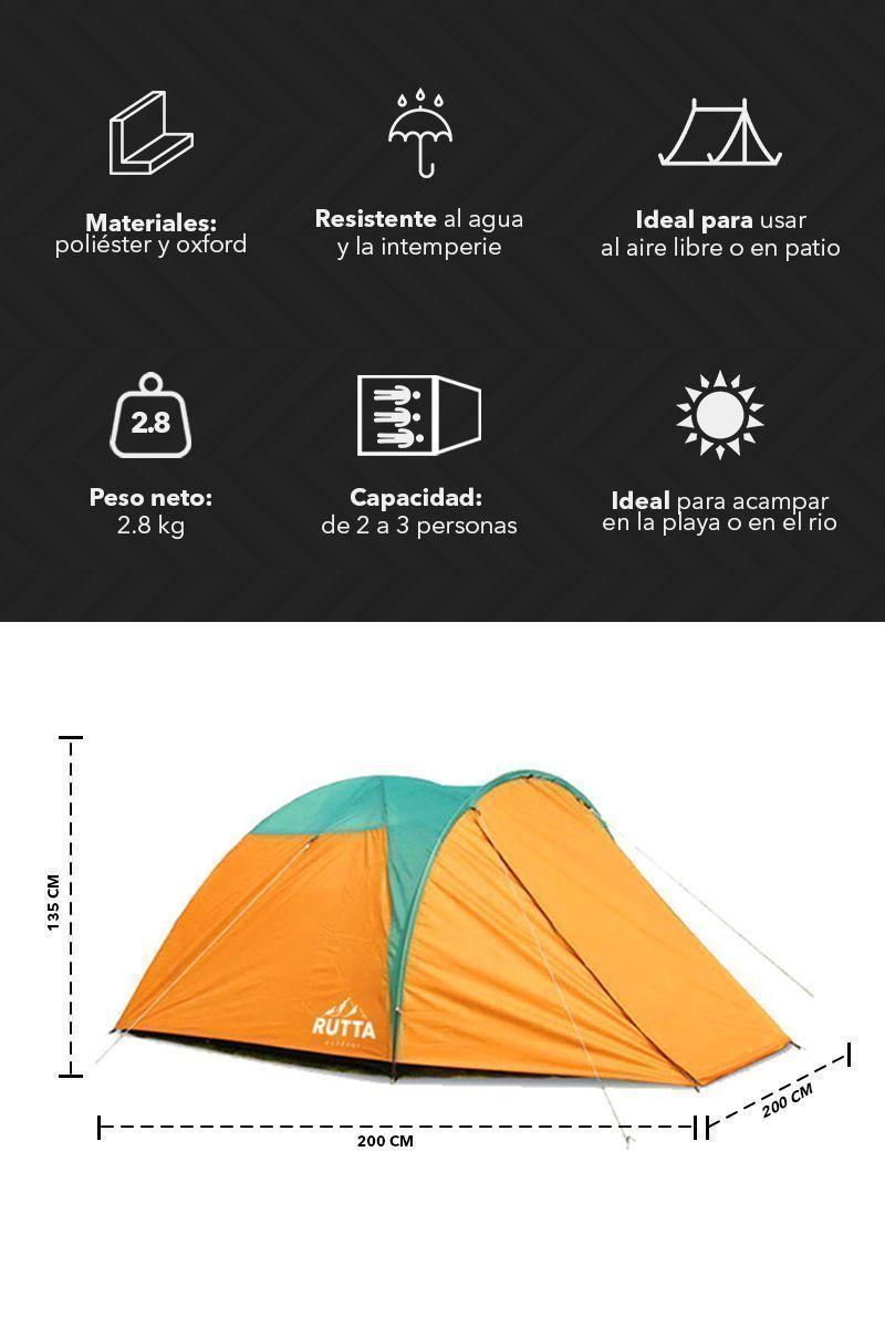 Carpa Camping 2 a 3 Personas Outdoor Amarillo-34