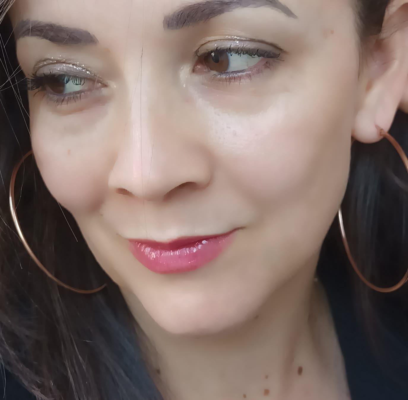Maxi argollas hoop 65mm hipoalergénicas chapadas en oro rosa 18k-2